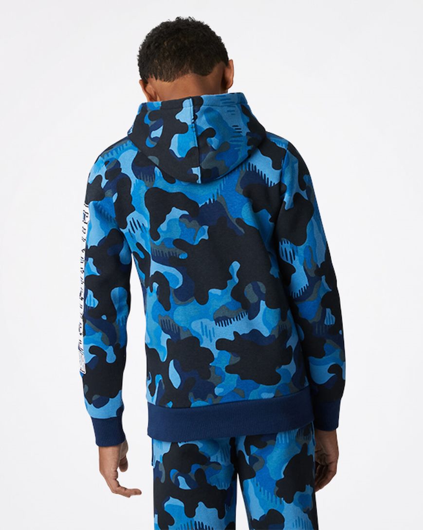 Moletom Com Capuz Converse Camo Pullover Menino Azul Marinho | PT B070T94